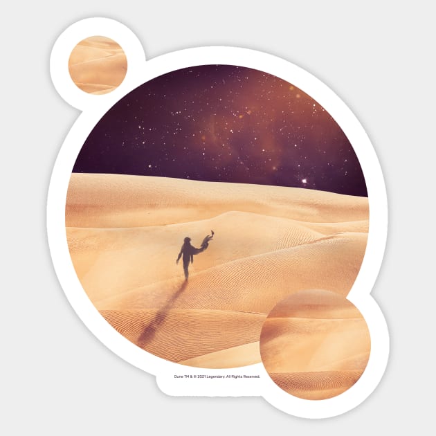 Dune, Arrakis With Two Moons, Minimalist Movie Design Sticker by Dream Artworks